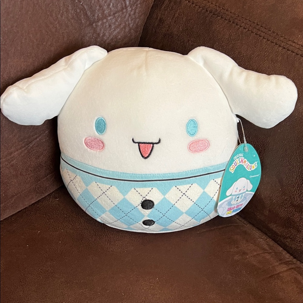 Squishmallows White and Blue Stuffed Animal
